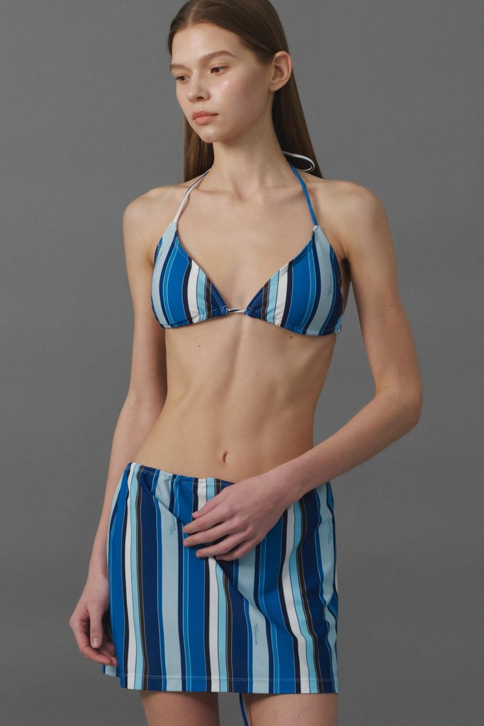 [5월 27일 예약배송] M.C Stripe 3Piece Bikini Set / Blue