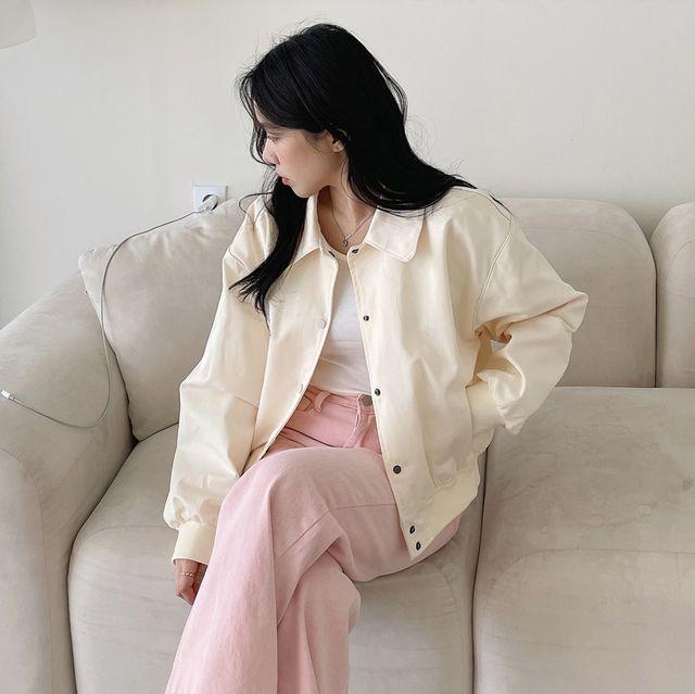 (캐주얼) 카라 배색 야구 점퍼 자켓 (4 color) _로그인