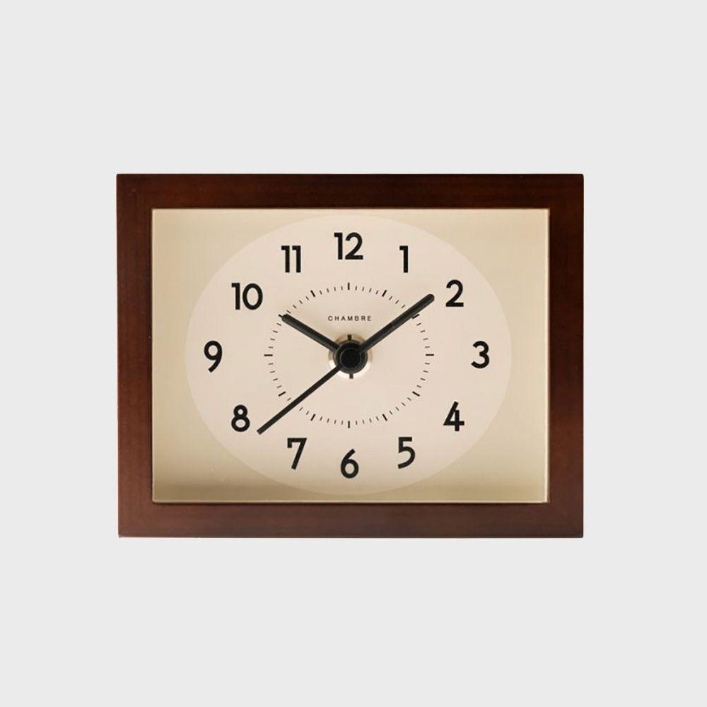 Hinoki Table Clock (dark brown)