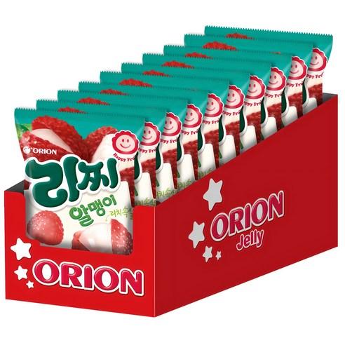 오리온 리찌알맹이 젤리, 67g, 10개 - 젤리빈 | 쿠팡