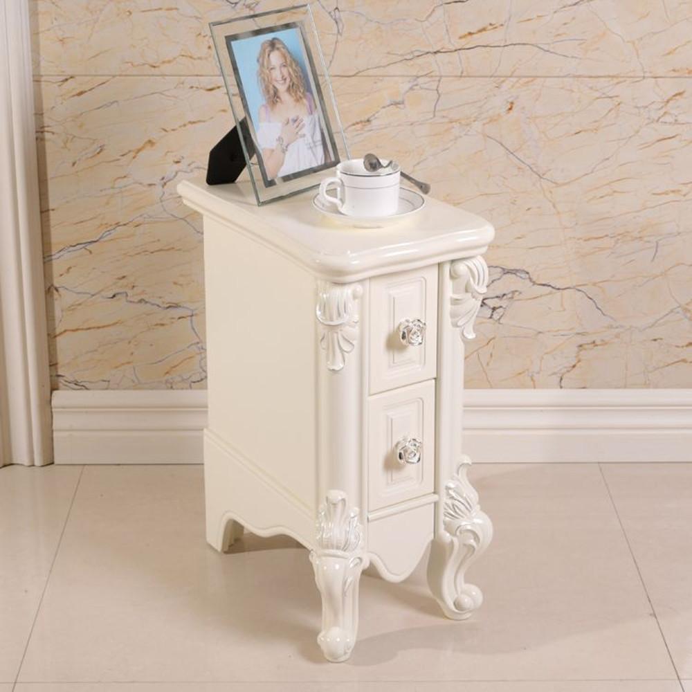 엔틱 아이보리 서랍장 거실 테이블 침대 틈새 협탁 미니 사이드 북유럽 화이트 원목