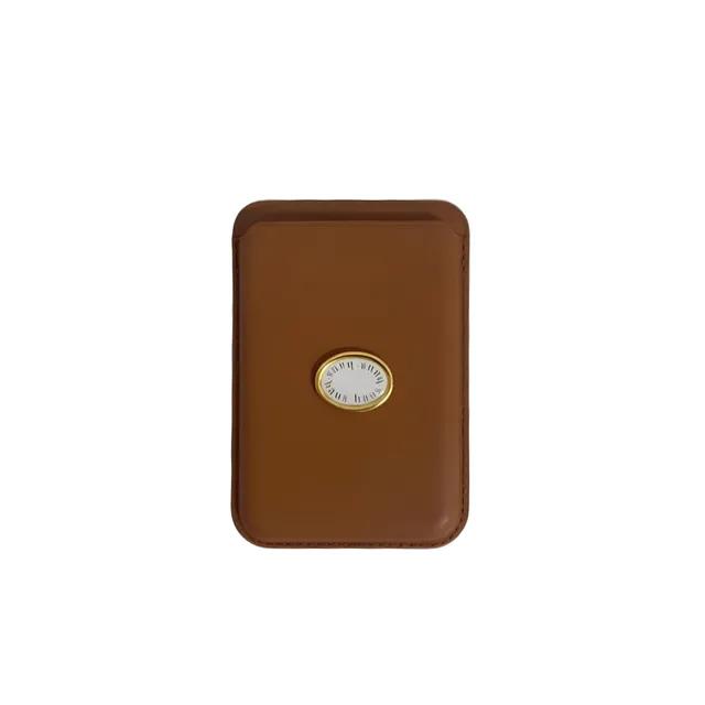 gold brown card pocket