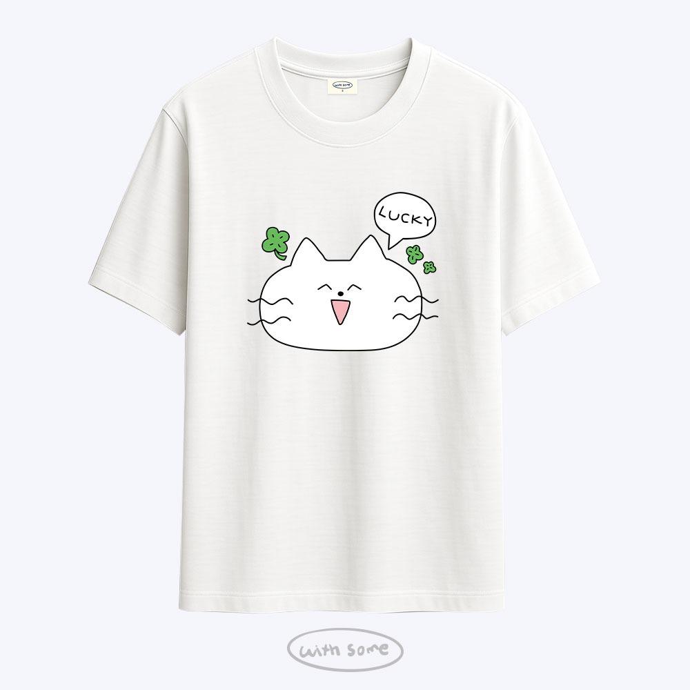 [withsome made]방긋 럭키 냥이 티셔츠