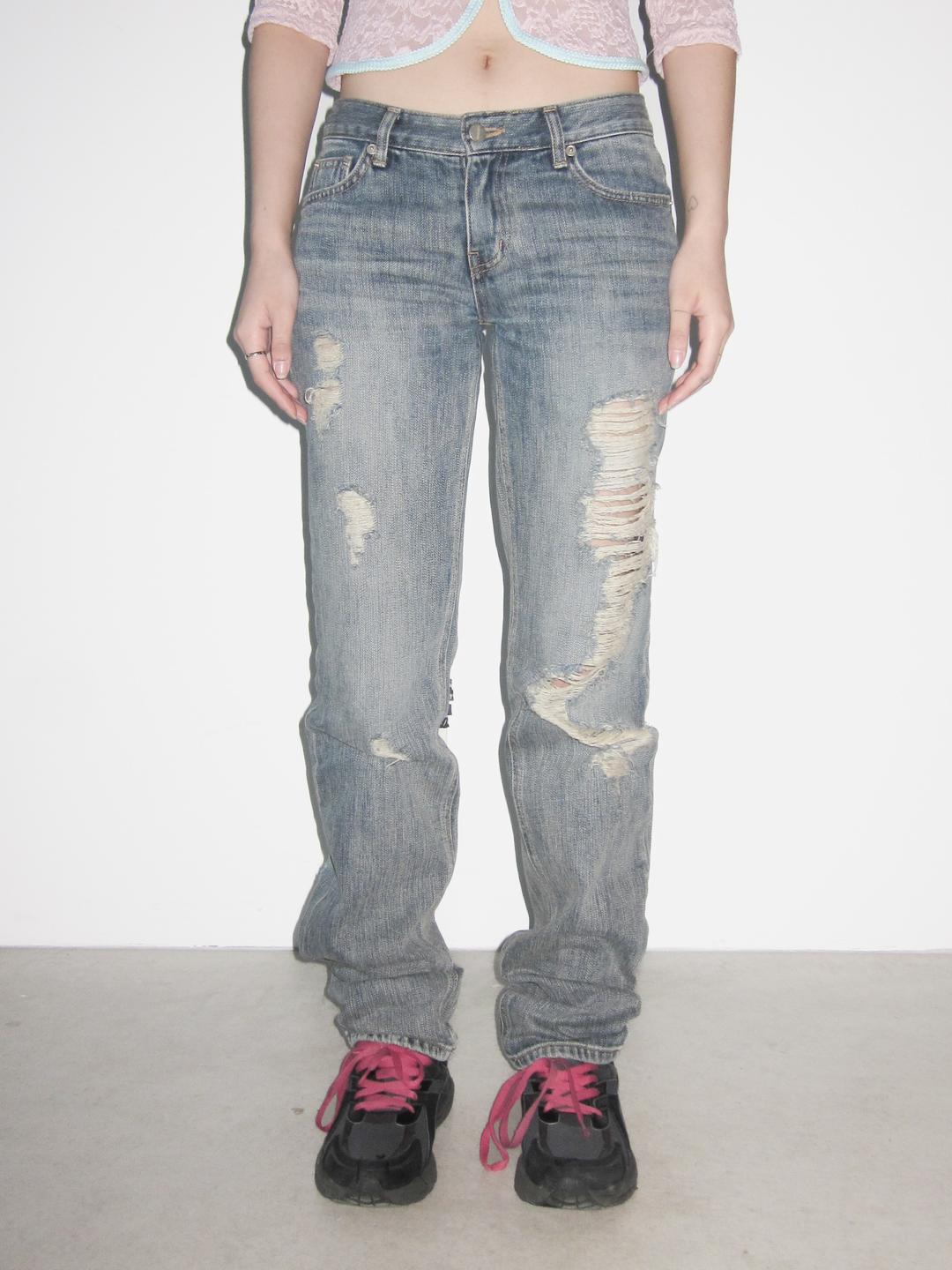 Destroyed Slim Fit Denim