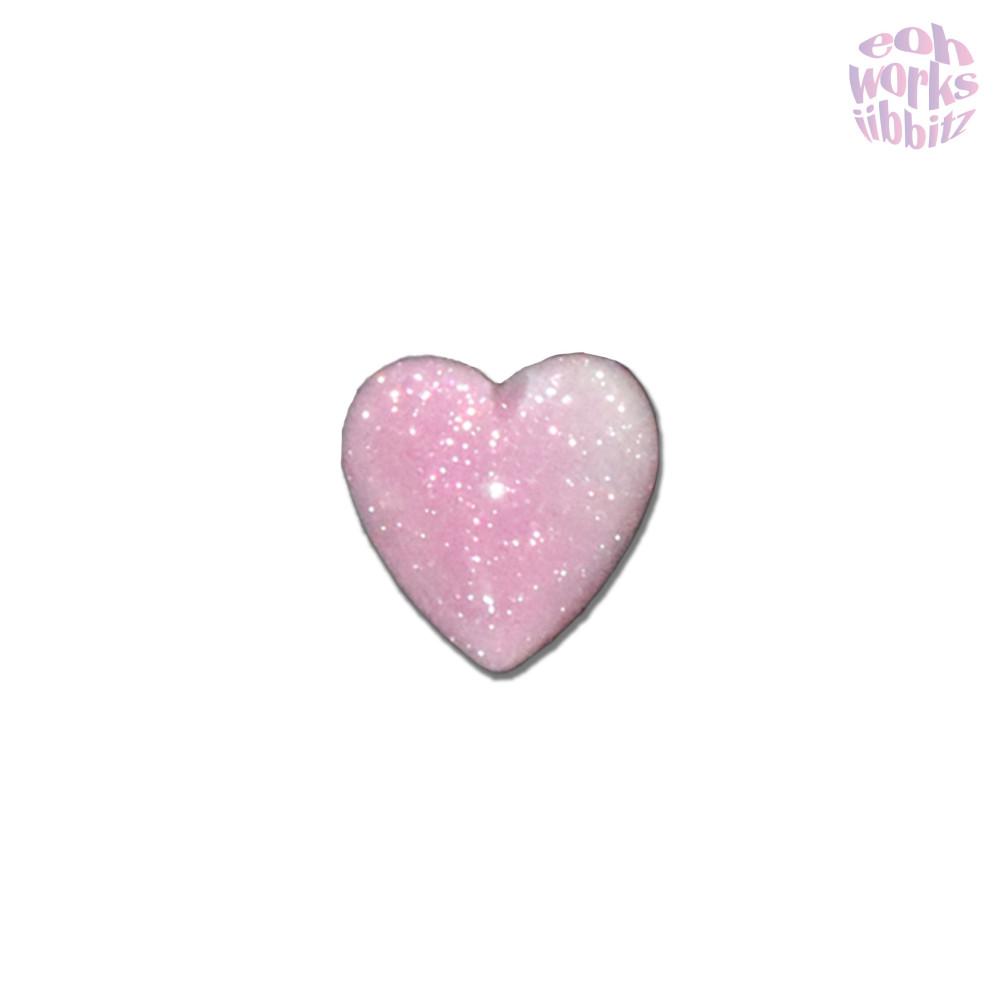 pink pearl heart button / 핑크 펄 하트 하트펄 분홍색