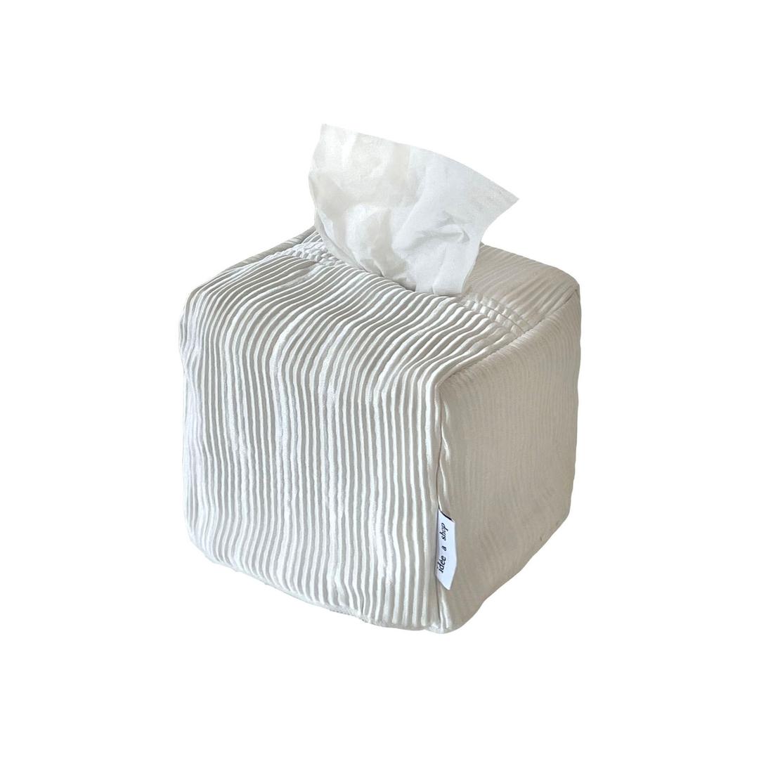 pleats tissu case - white (s) 티슈케이스