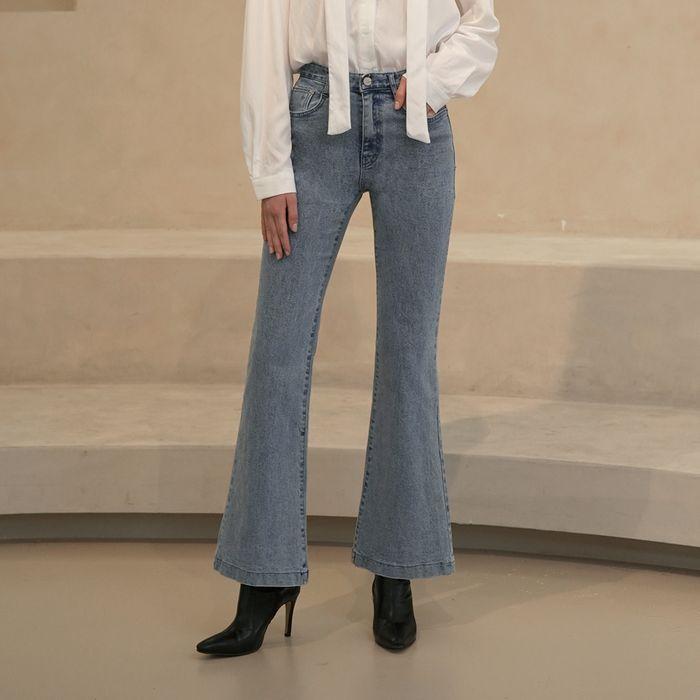 [-6cm 숏버전 추가] W1062 BASIC BOOTS CUT PANTS_LIGHT BLUE