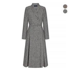 [시즌오프] 여성 하운드 체크 울 코트형 원피스