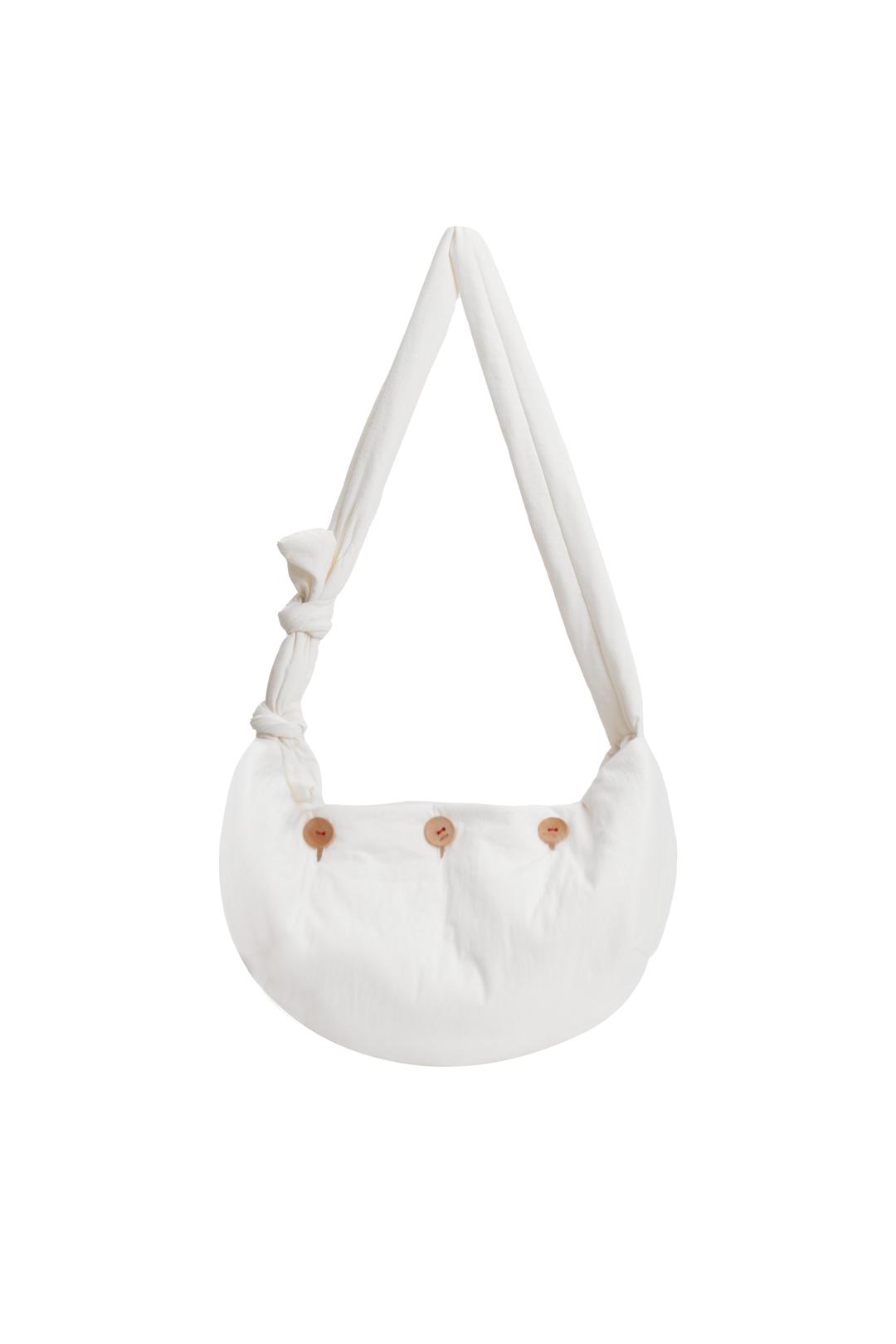 Dorayaki butten Crossbag_White