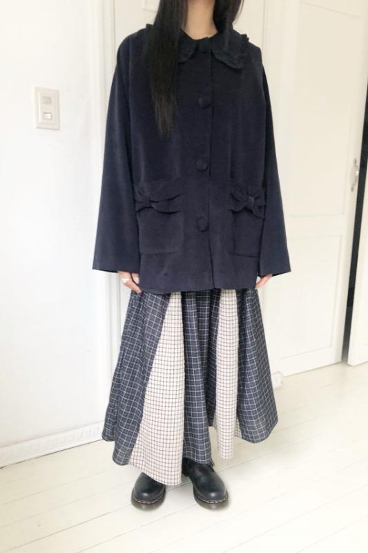 bow collar coat (2color)