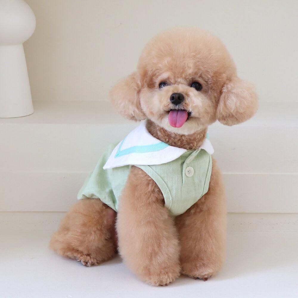 쉬오트 파스텔 린넨 케이프 탑 (민트)