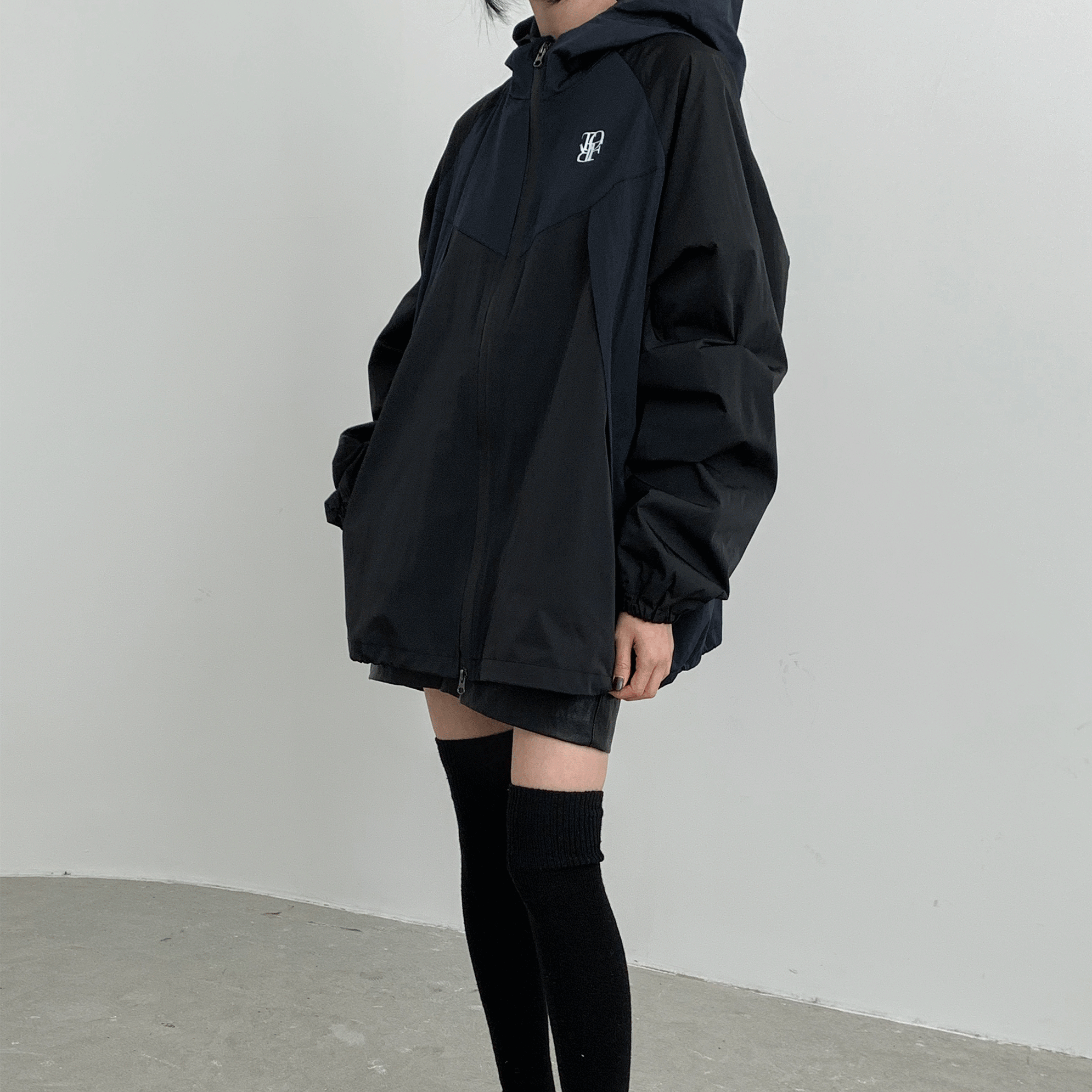 [자체제작] 토프 남여공용 나일론 방수 지퍼 윈드브레이커 2color