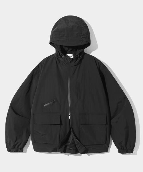 ASI 2WAY 어센틱 후드 윈드브레이커 자켓_블랙