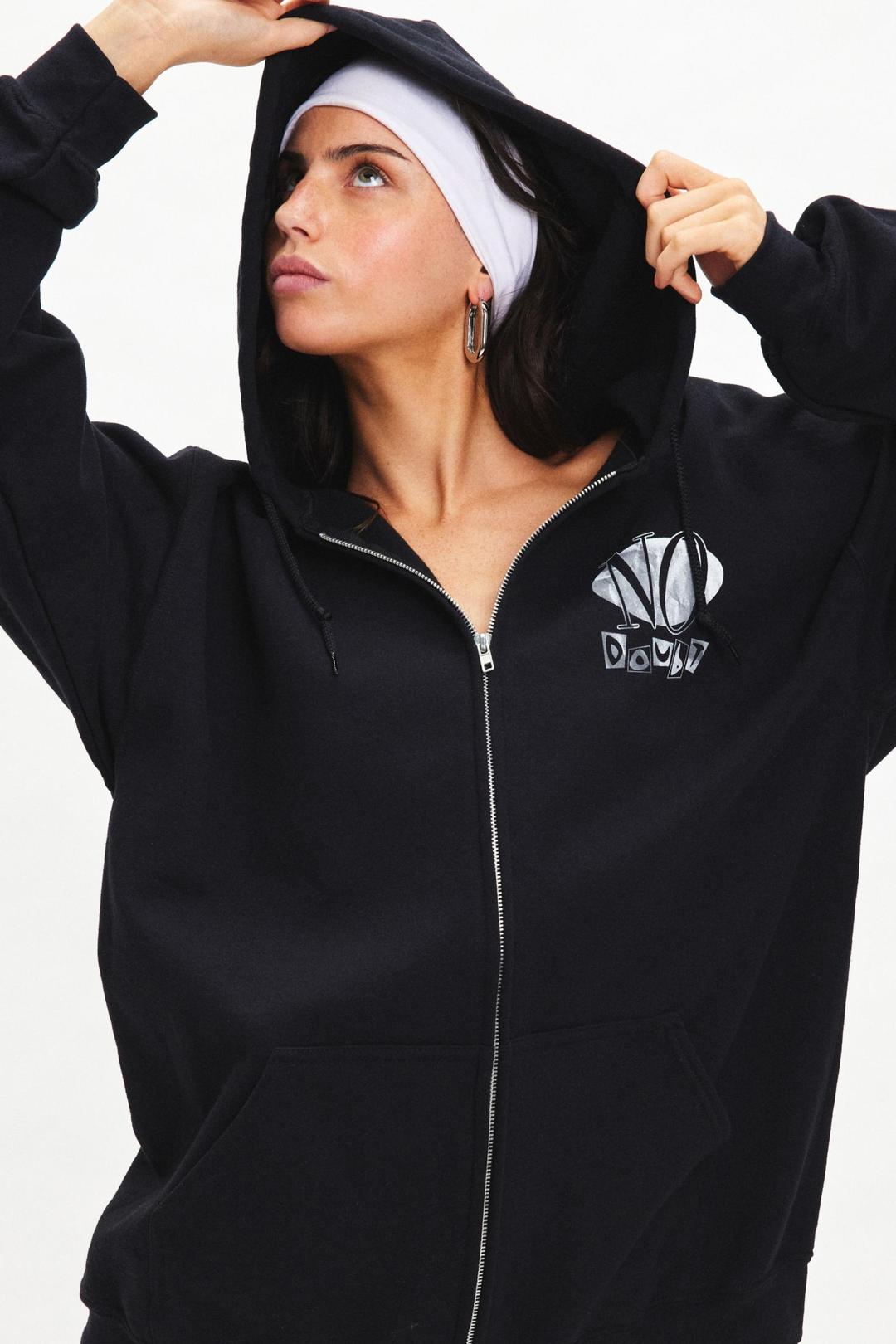 No Doubt Band Graphic Zip Up Hoodie Sweatshirt