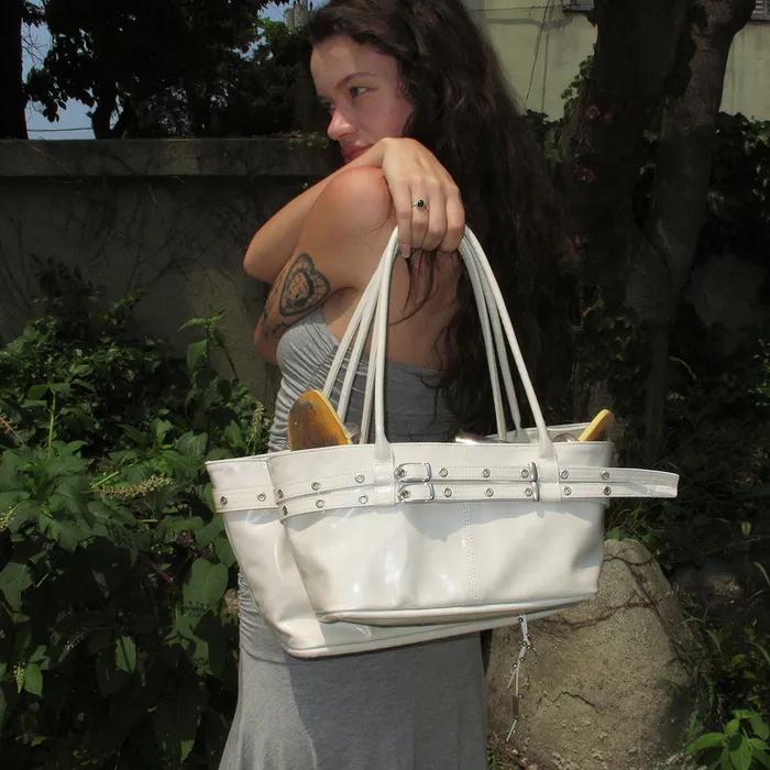 mini belted boat bag (oyster)