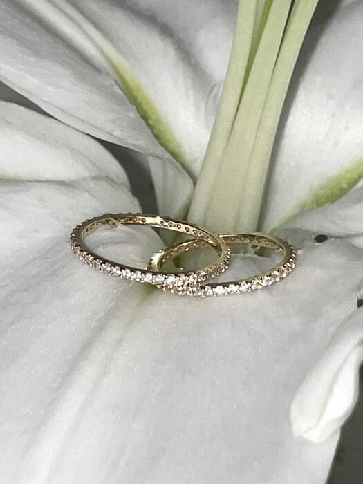 14k Halo Ring