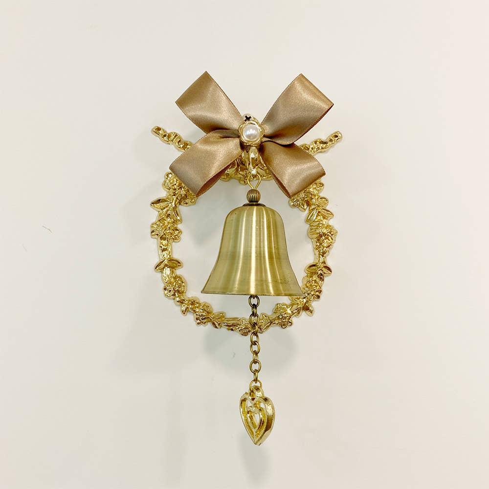 골드 리본 현관 문 종 풍경종 자석 황동 월계수 도어벨