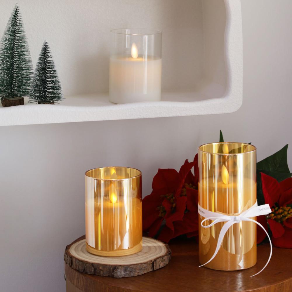 글라스 흔들리는 캔들 led 건전지 양초