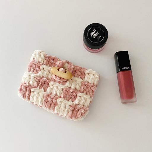 💛 벨벳 체커보드 카드지갑 💛