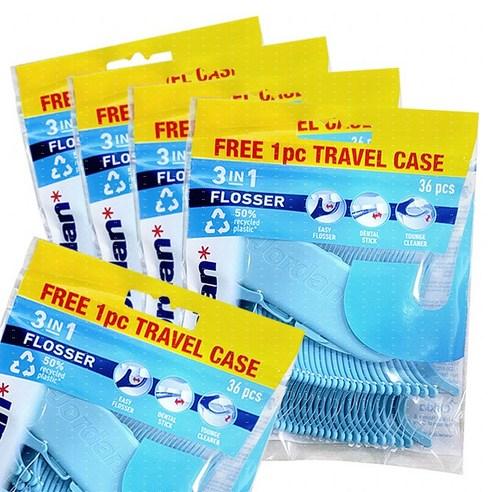 조르단 3in1일회용 치실 (36개입)+케이스1개, 36개입, 5개 - 구강보조용품 | 쿠팡