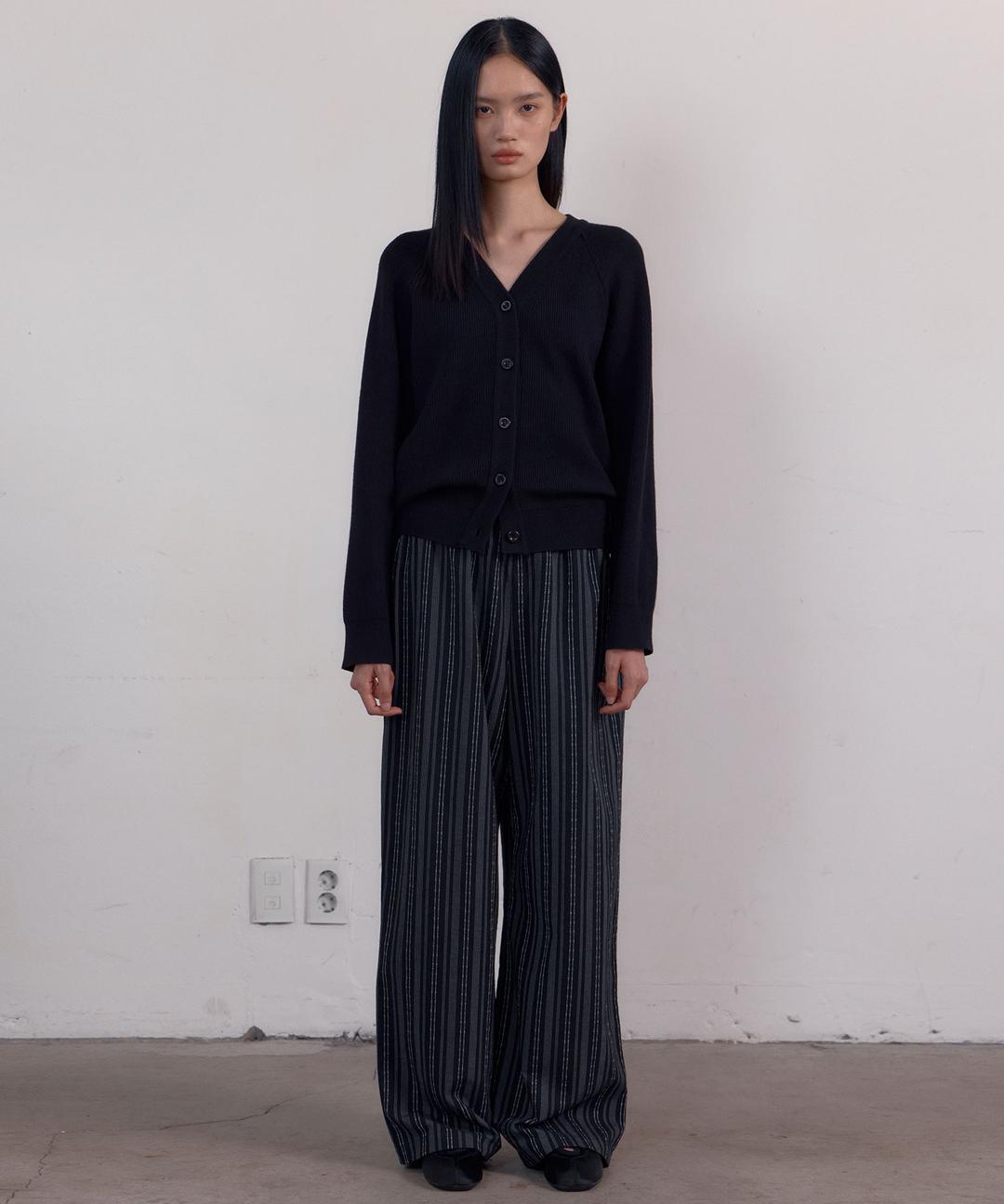 38컴온커먼 [3차] Stripe Banding Pants (Black)