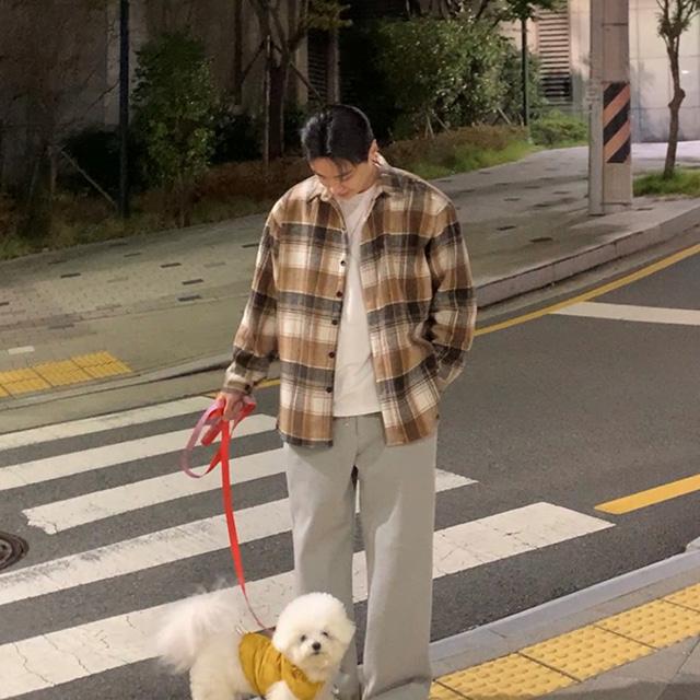 [당일출고] 보아 양털안감 오버 체크 셔츠자켓