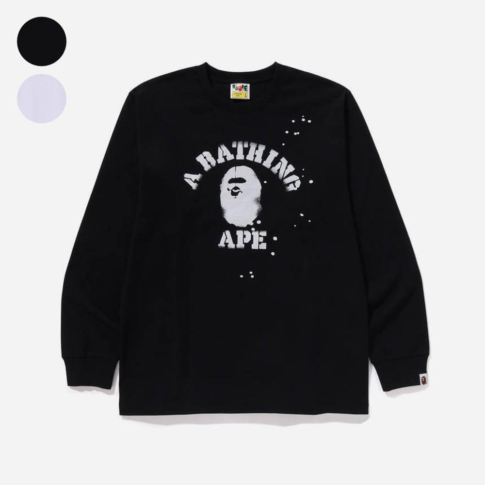 [관세없음] 베이프 x 조슈아 비데스 컬리지 롱슬리브 티 1J73111902