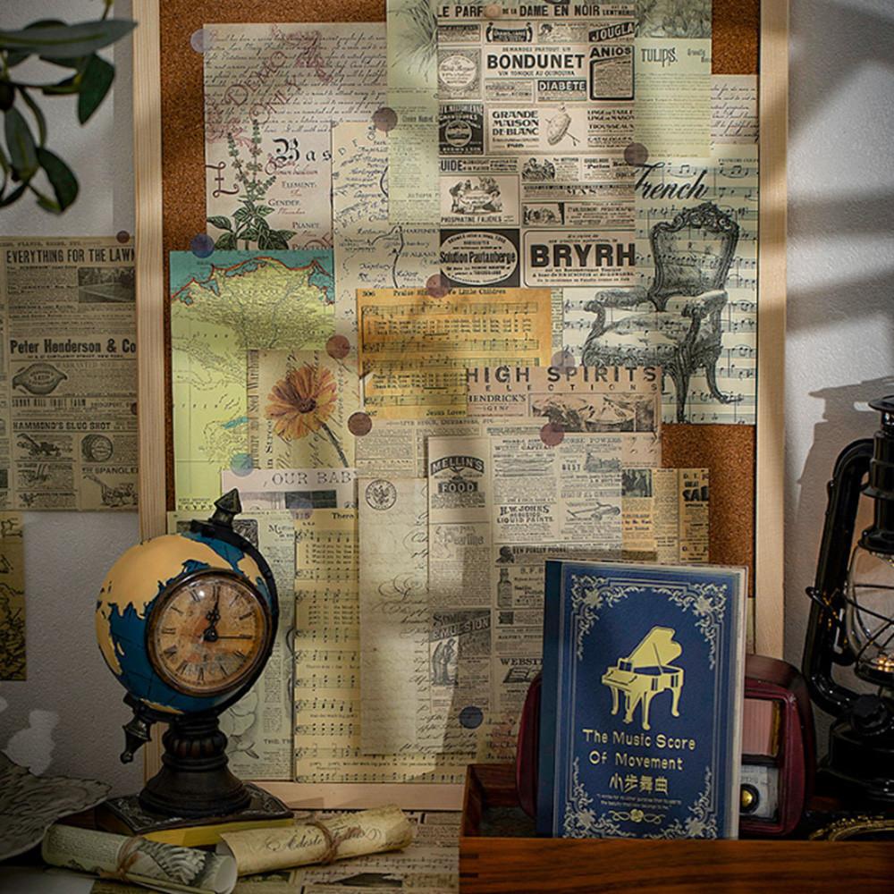 빈티지 다꾸 배경지 소재지 종이 페이퍼 6종