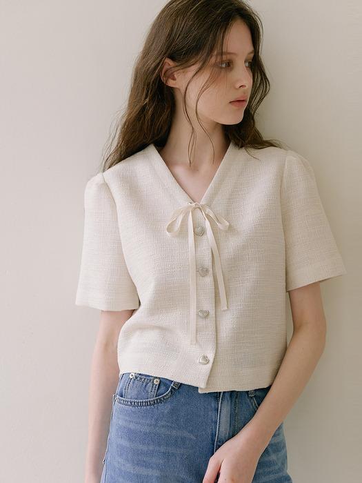 [단독]Tweed Blouse Jacket - Ivory