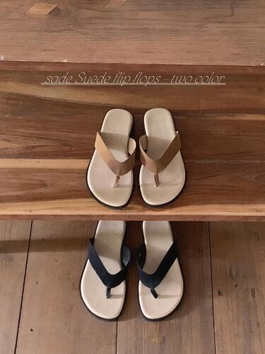 유리에 세이드 스웨이드 쪼리 - 2color (여름신발/여름슬리퍼/클래식/데일리/휴향지/플립플랍)