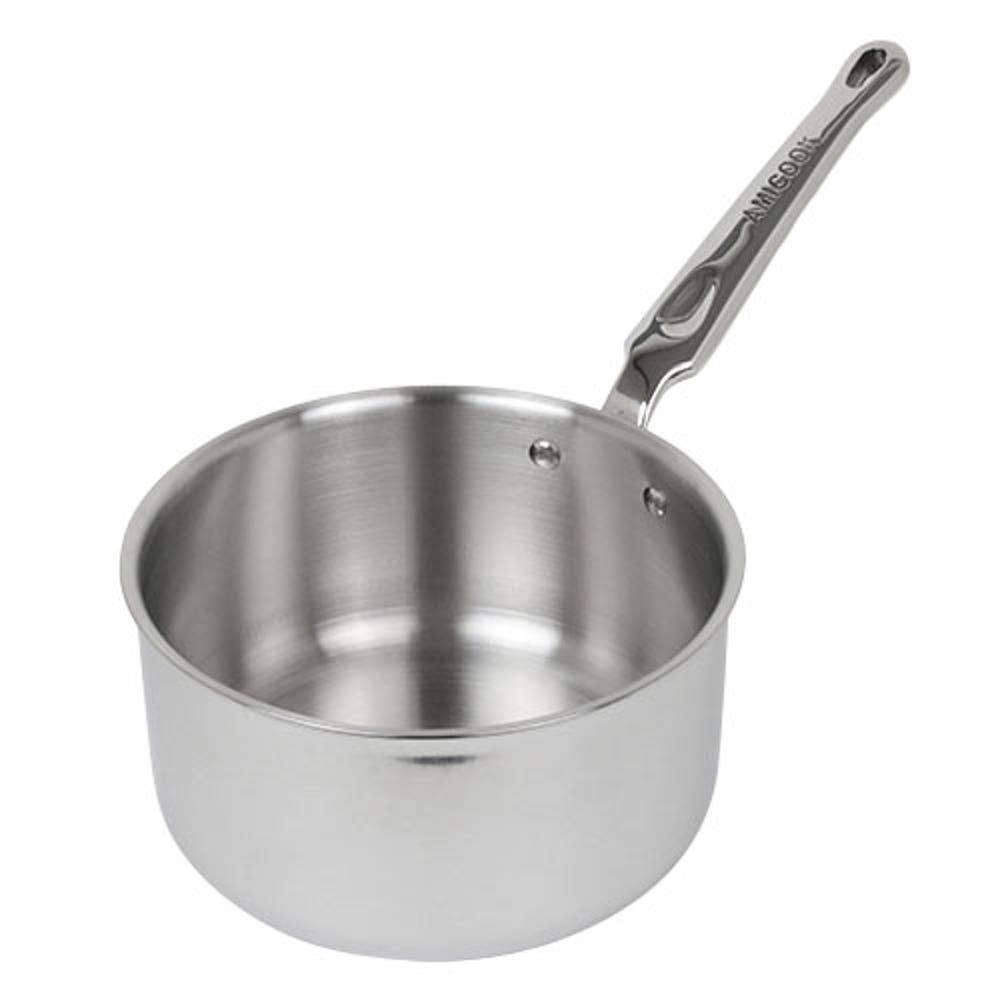 아미쿡 통삼중 편수냄비 12cm 인덕션 스텐 소스팬