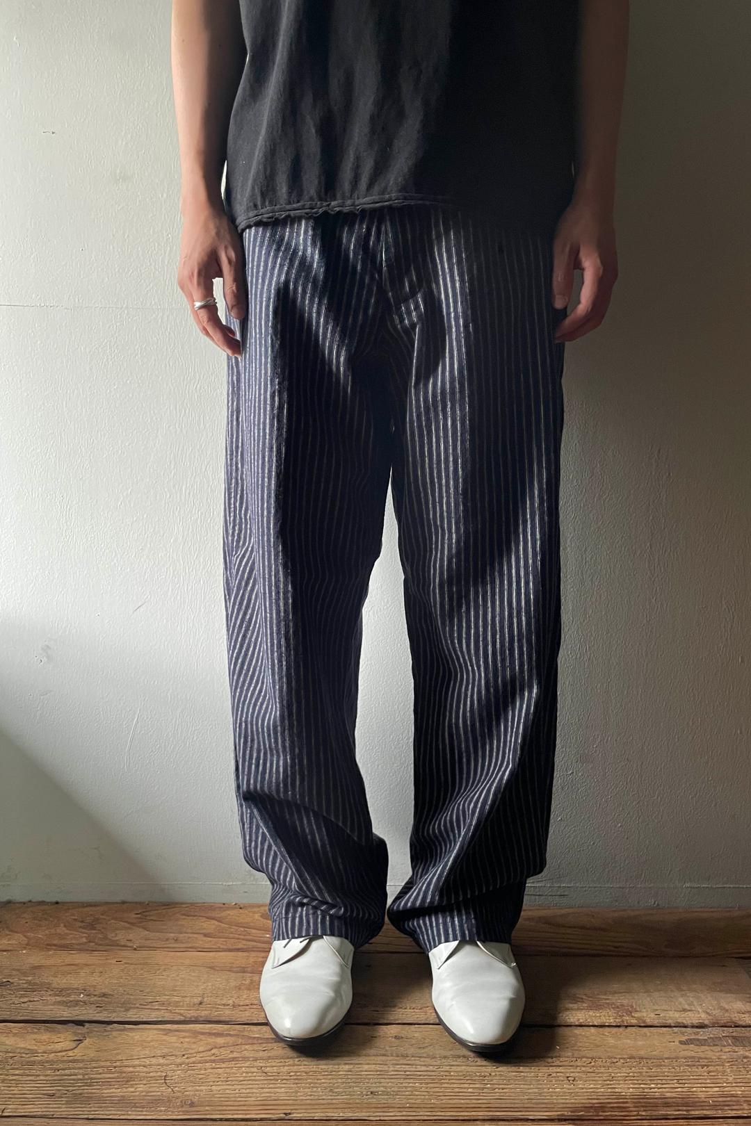 TIE UP STRIPE PANTS (D. NAVY) (type2)