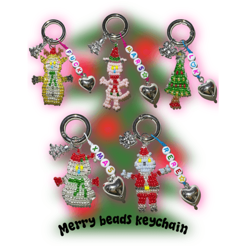 [선물옵션무료] Merry beads keychain