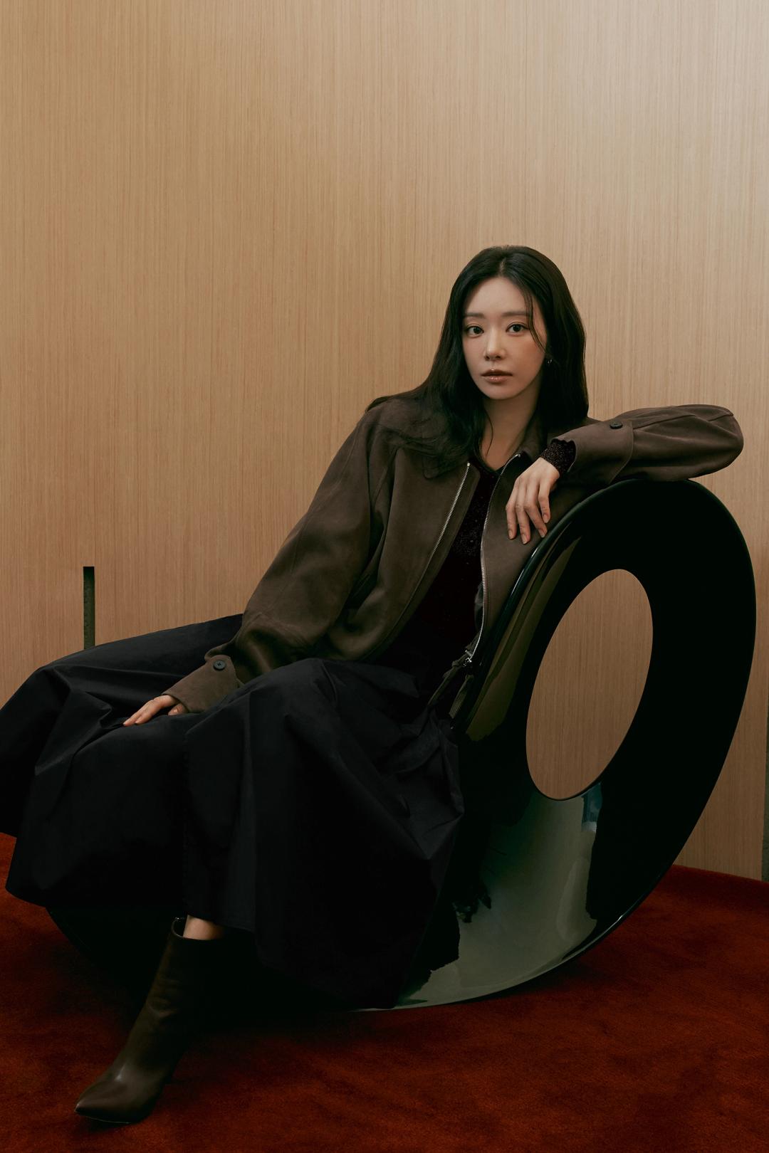 ★이주빈 착용★ 고트 스웨이드 블루종 점퍼