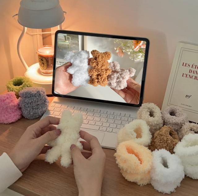 모루인형 만들기 철사 털 재료 뽀글이 키링 공예용 뽀글모루