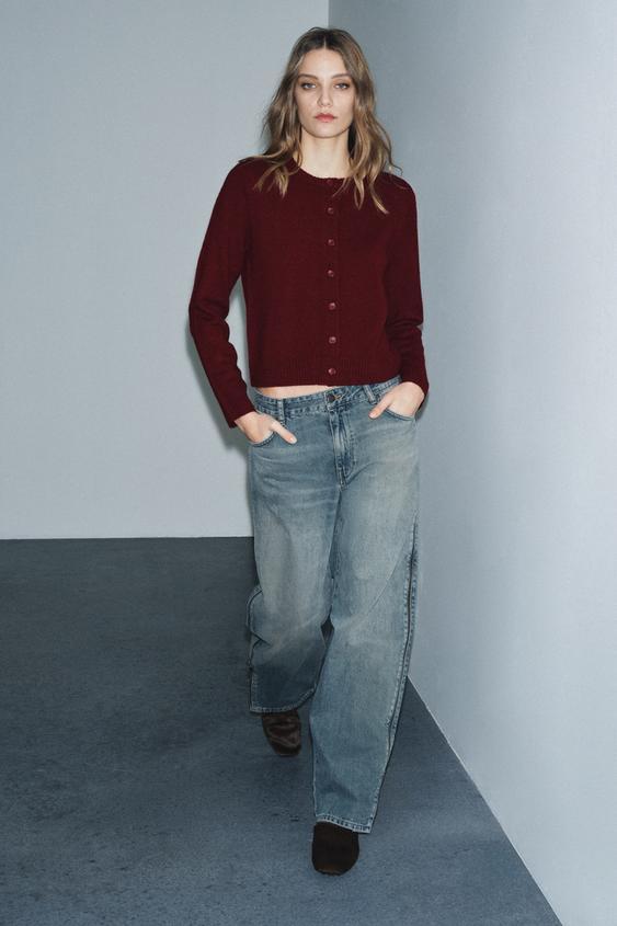 100% 울 플레인 니트 가디건