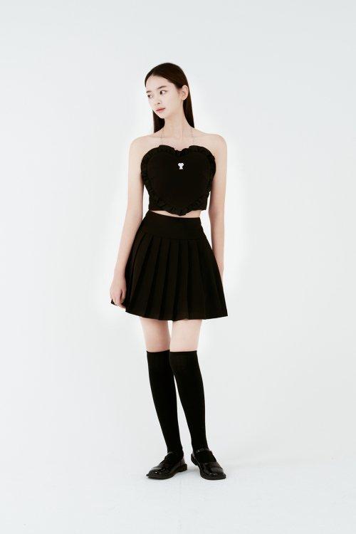 HEART 27 하트 프릴 뷔스티에 _ 블랙