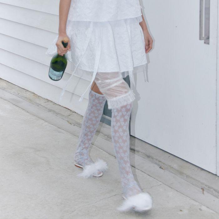 Lace Mesh Socks (sky blue)