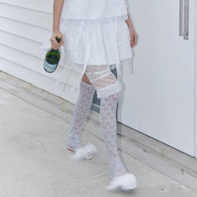 Lace Mesh Socks (sky blue)