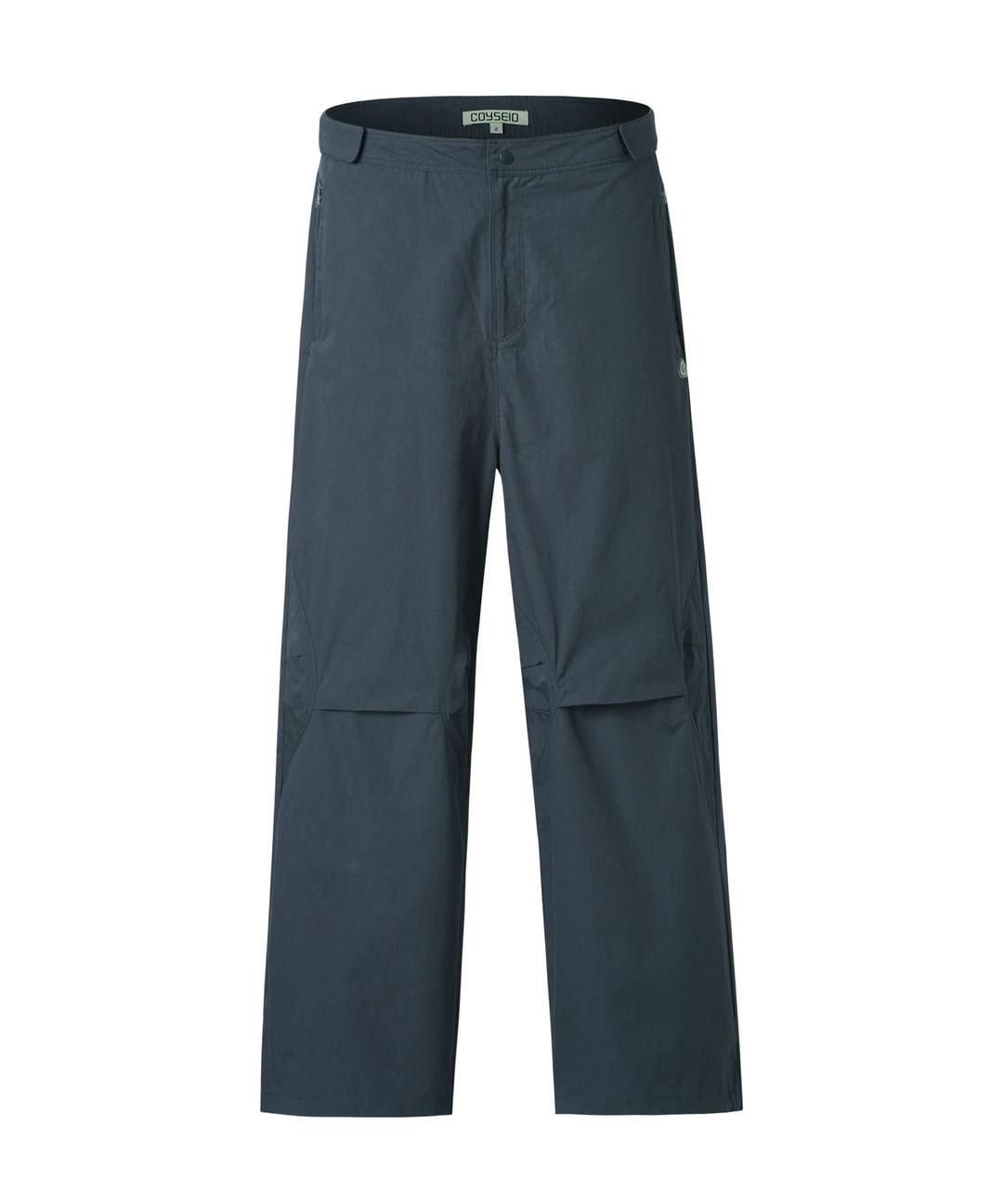 CURVE PINTUCK PANTS BLUE GREY