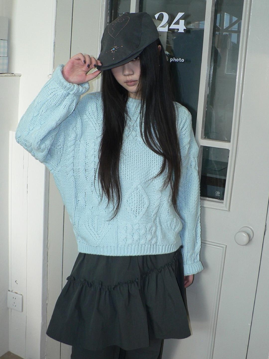 ang:project Cloudmilk Cable Soft Sweater (2color)