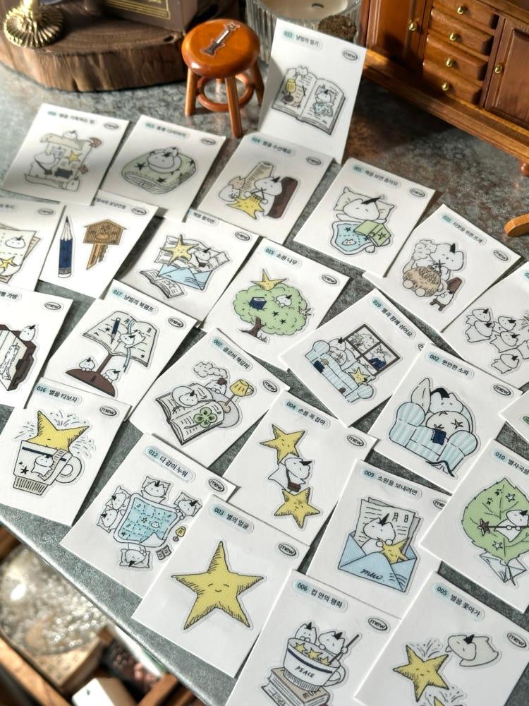 [28일20시오픈예정][mewmewbeam] mini sticker random pack 띠부스티커 랜덤팩