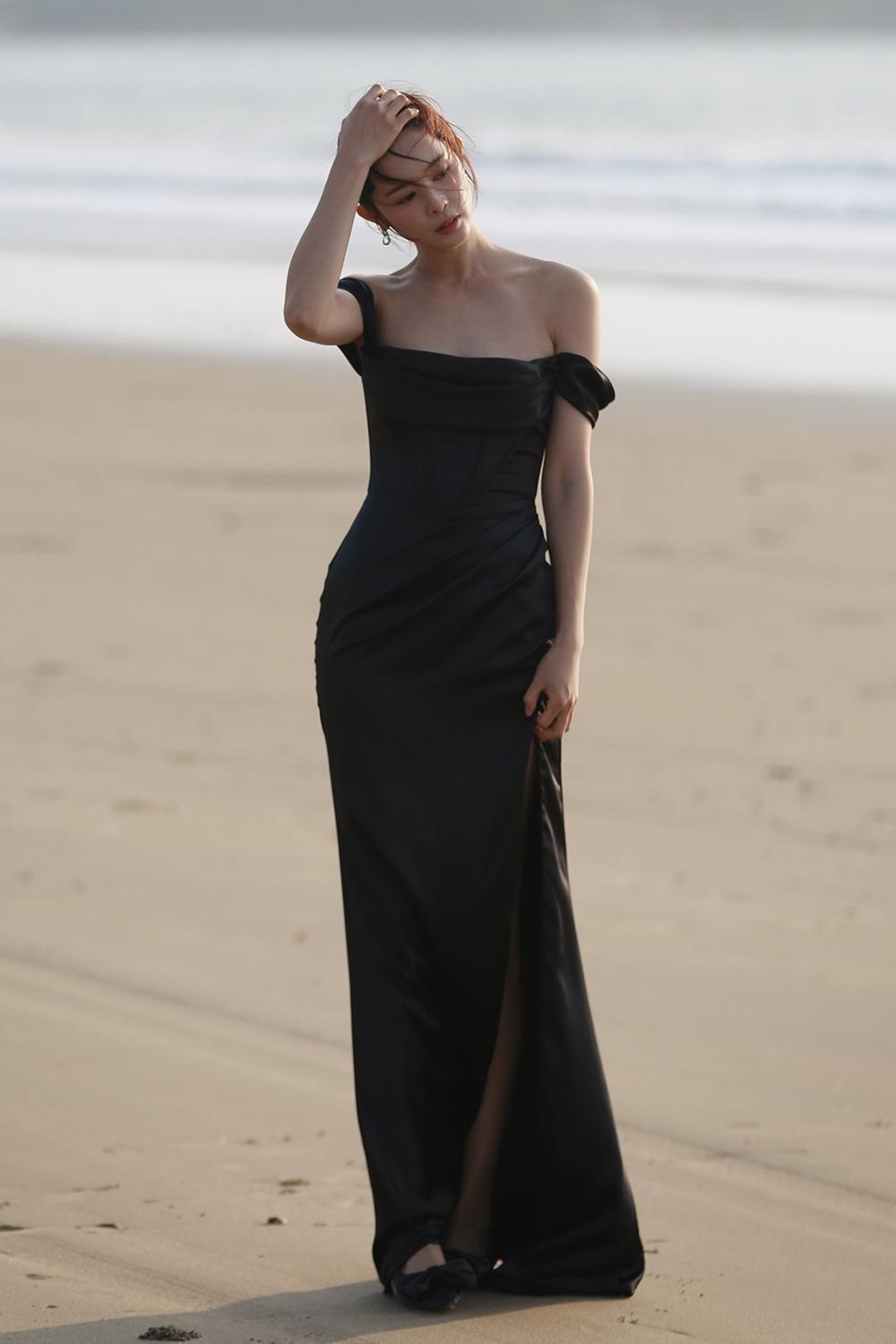 벨리드 오프숄더 슬림 드레스 DRD0949