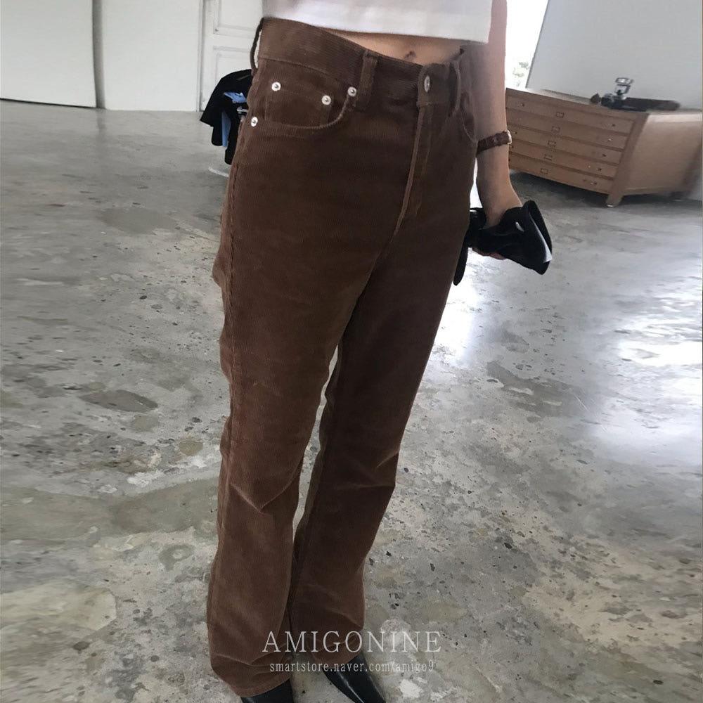 위아 브라우니 골덴팬츠