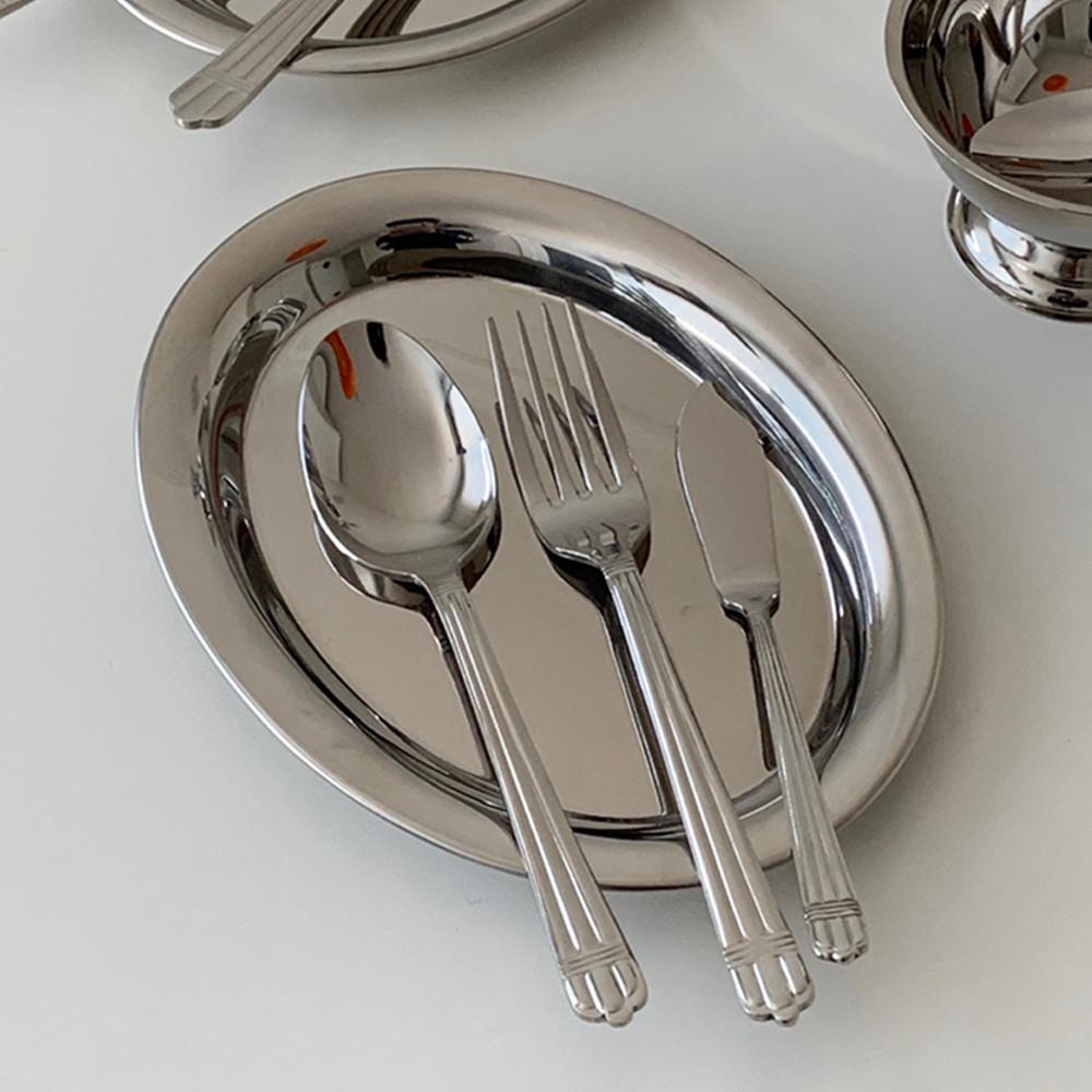 스트라이프 스텐 커트러리 S 스푼 포크 쨈 나이프