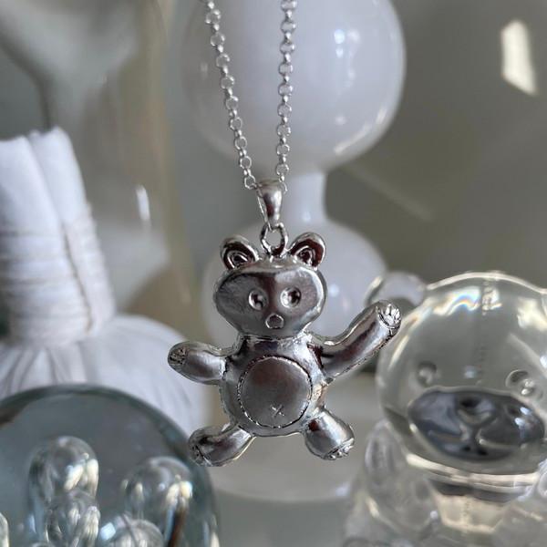 TEDDY BEAR COOKIE SILVER NECKLACE (SILVER 925)