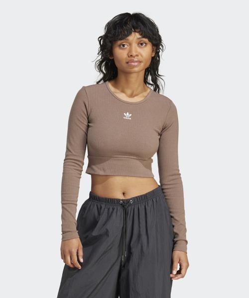 립 롱슬리브 티 - 브라운 / IR5942