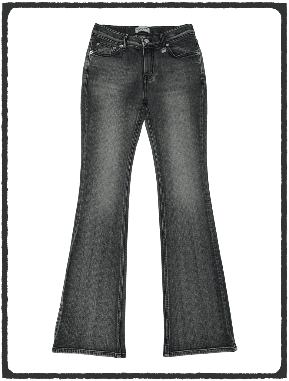 Handbrush Low-Rise Bootcut Jean In Black