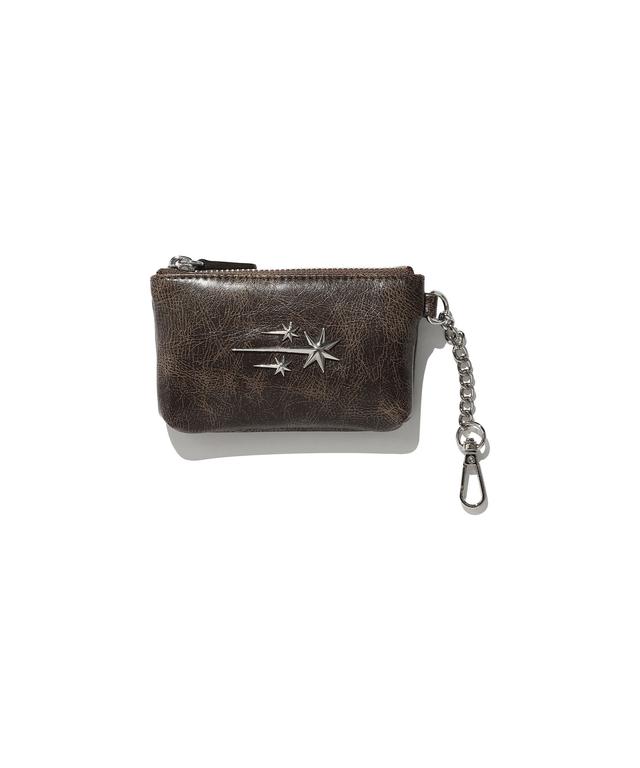 GHOST STUD POUCH KEYCHAIN[BROWN]