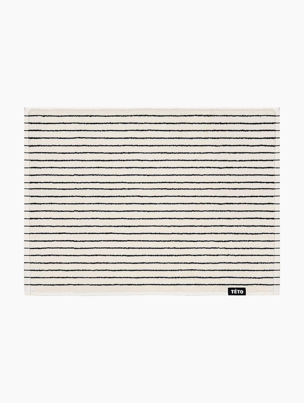 스트라이프 라인 블랙 발매트 50x70